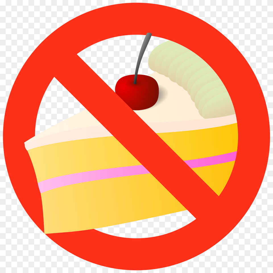 No Muffin Food Sign Icon Sweet Cake Symbol Red Prohibition, Fruit, Plant, Produce Free Png