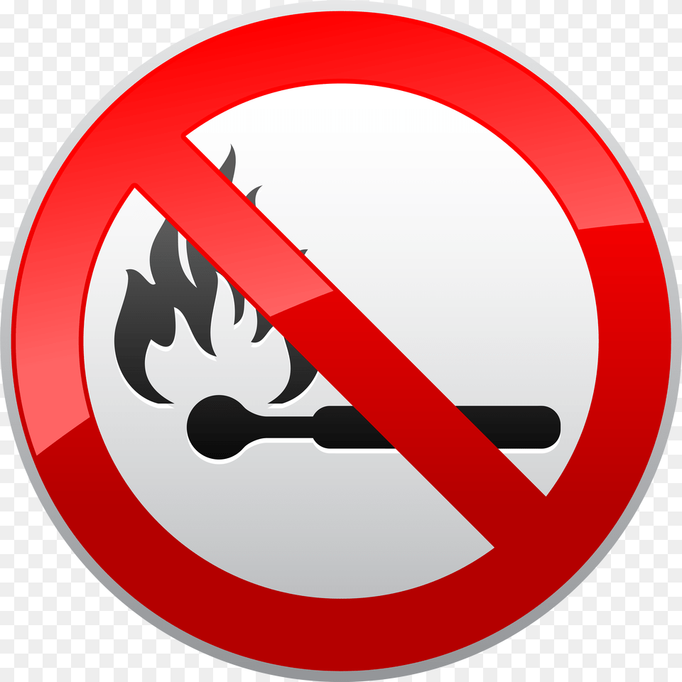 No Naked Flames Prohibition Sign Clipart No Naked Flames Signs, Symbol, Road Sign Free Transparent Png