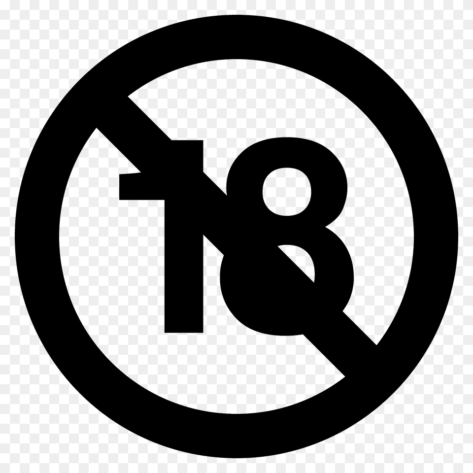 No One Under Eighteen Emoji Clipart, Symbol Free Png Download