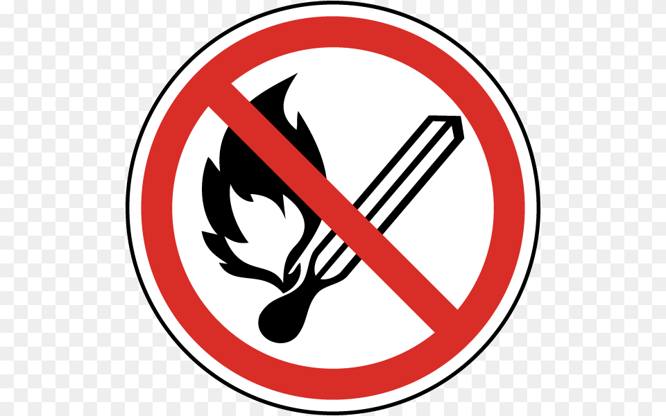 No Open Flame Symbol, Sign, Road Sign Free Png Download