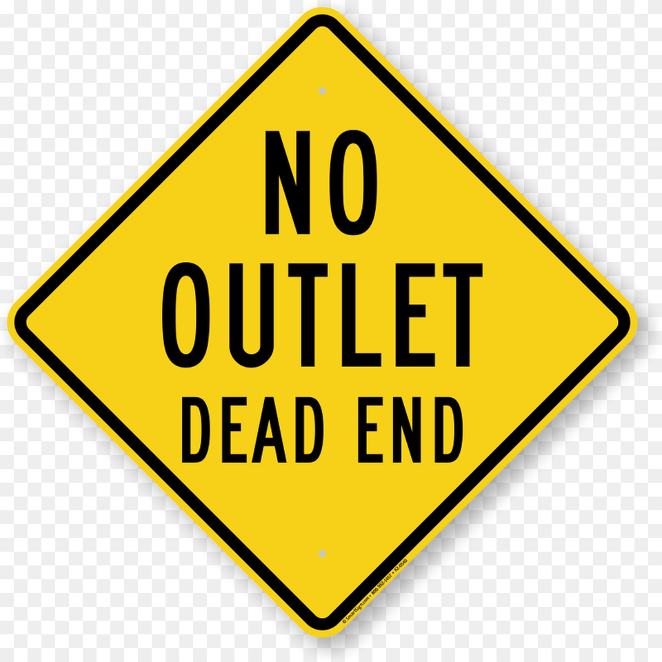 No Outlet Dead End Sign Slow The Fork Down Slow Food, Symbol, Road Sign Free Transparent Png