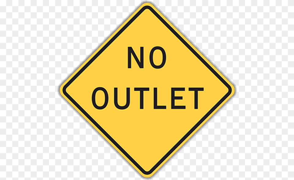 No Outlet No Outlet Sign, Road Sign, Symbol Free Transparent Png