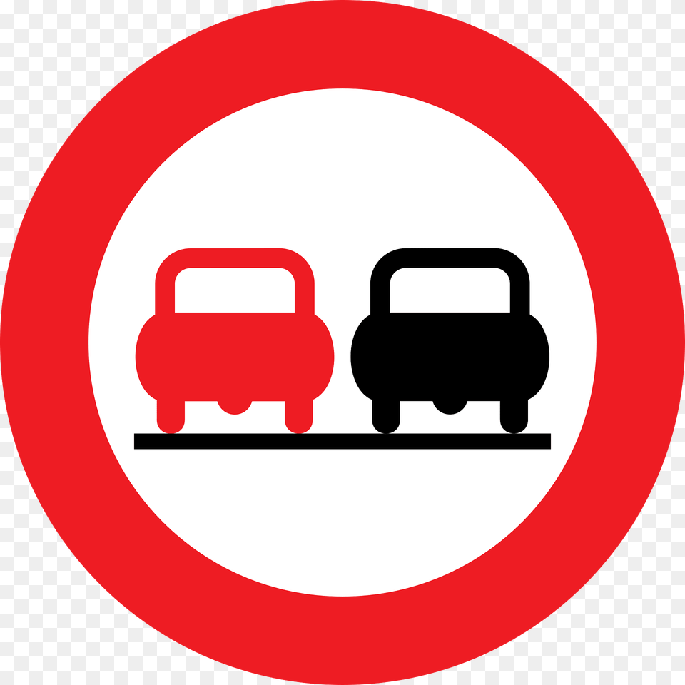 No Overtaking Sign In Austria Clipart, Symbol, Road Sign Png Image