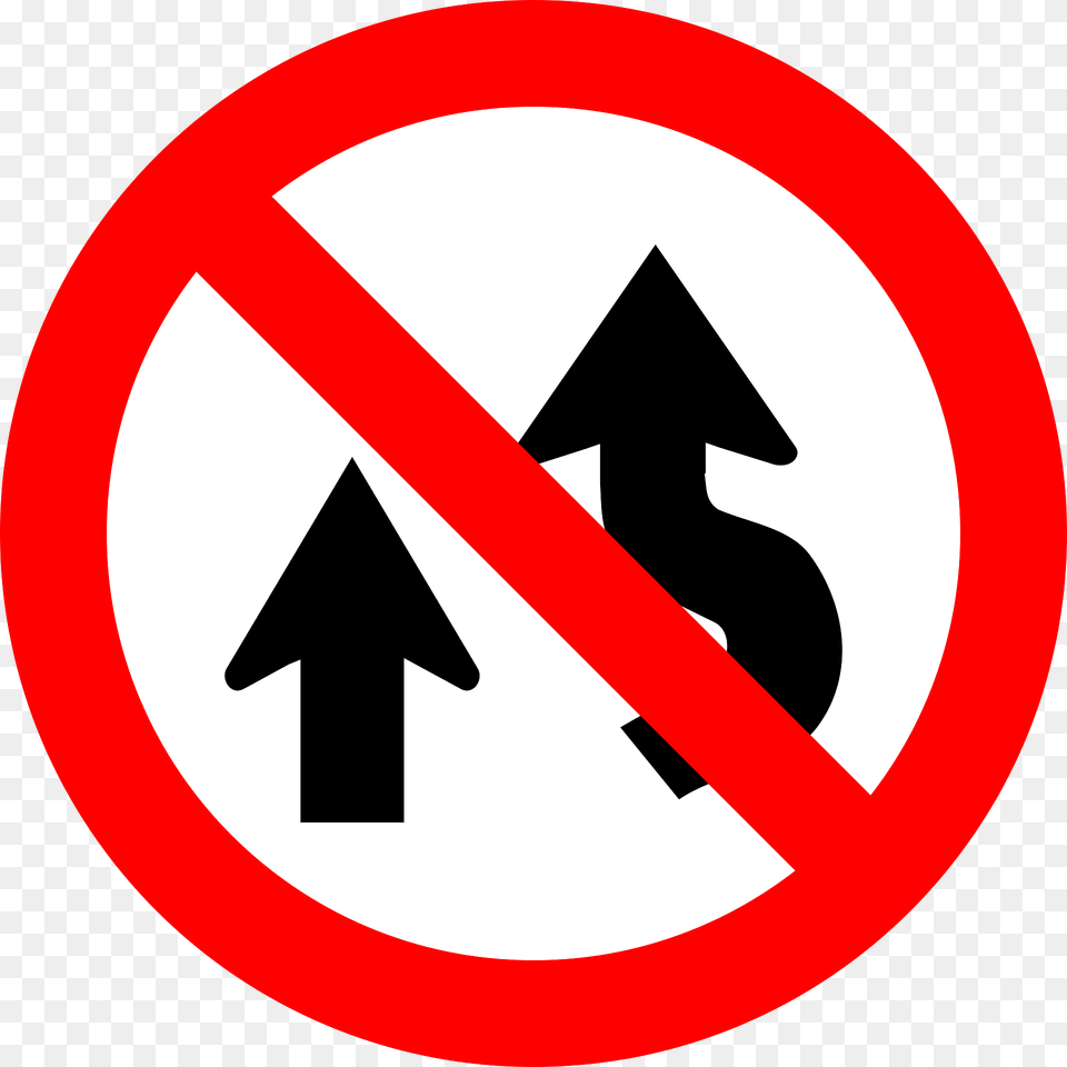 No Overtaking Sign In Indonesia Clipart, Symbol, Road Sign Png Image