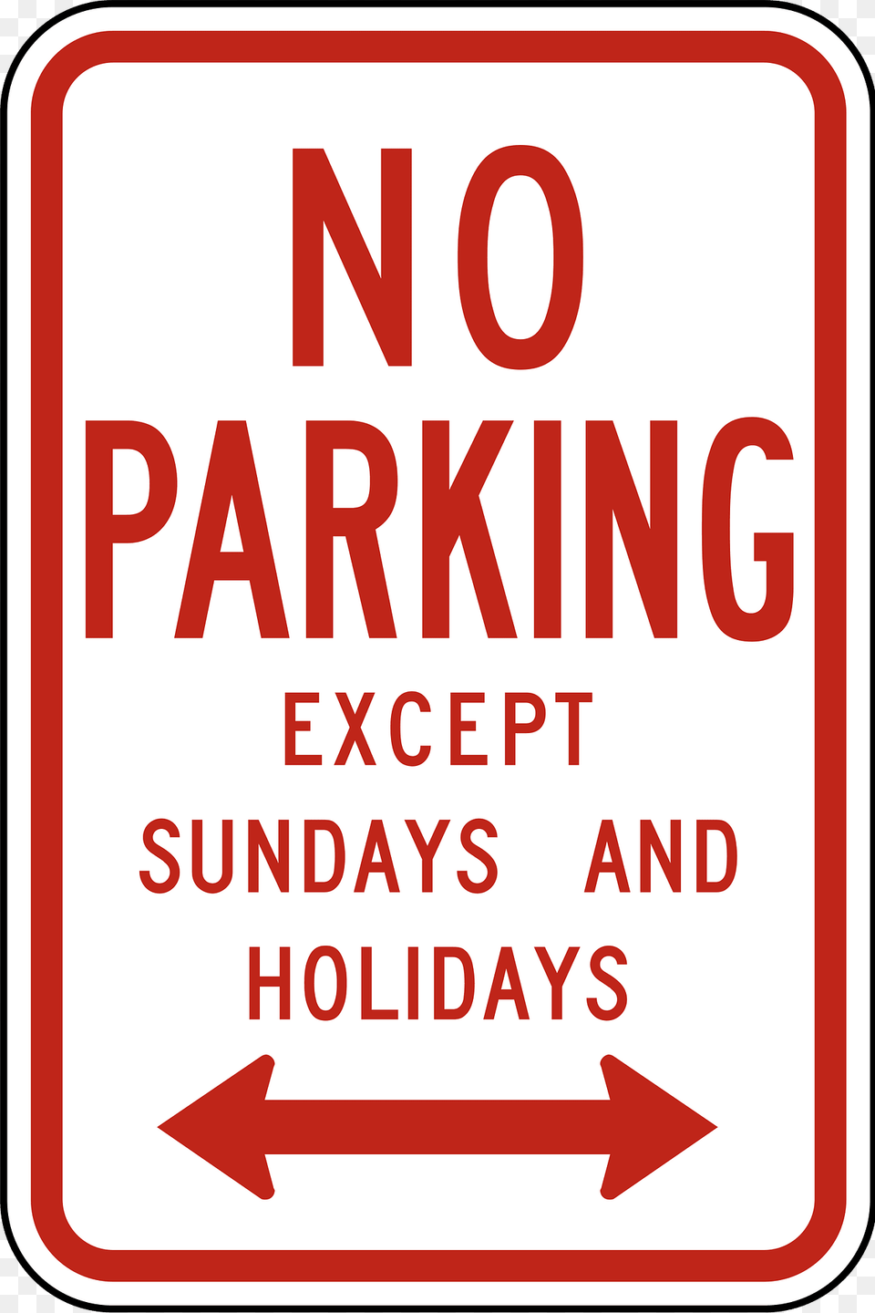 No Parking Except Sundays Clipart, Sign, Symbol, First Aid, Road Sign Free Png Download