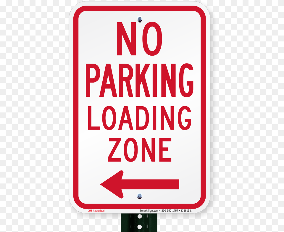 No Parking Loading Zone Sign Left Arrow Parking Sign, Symbol, First Aid, Road Sign Png Image