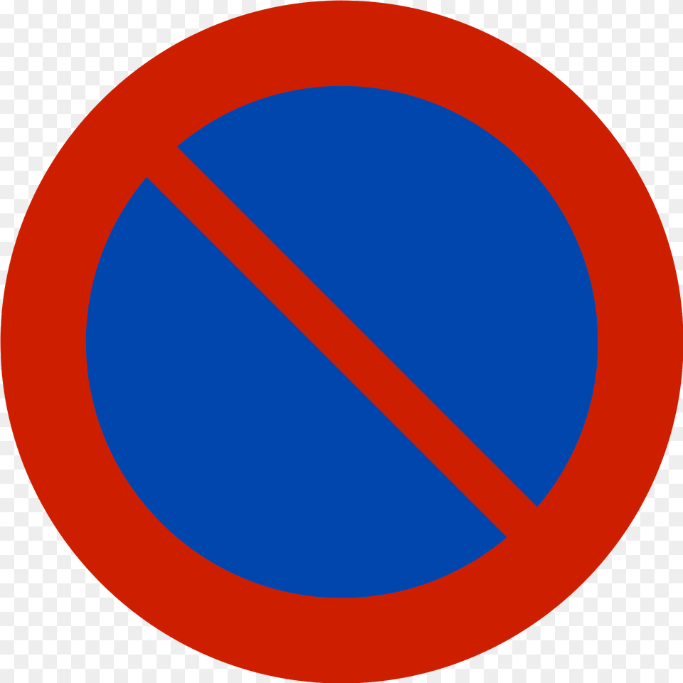 No Parking Or Waiting Sign In Norway Clipart, Symbol, Road Sign Png Image