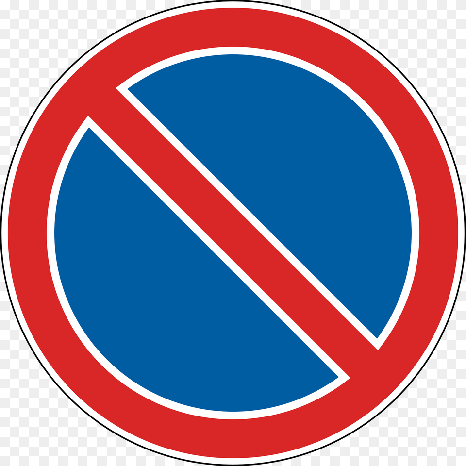 No Parking Or Waiting Sign In Ukraine Clipart, Symbol, Road Sign Free Png