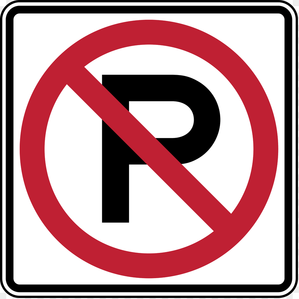 No Parking Sign In Canada Clipart, Symbol, Road Sign Free Png