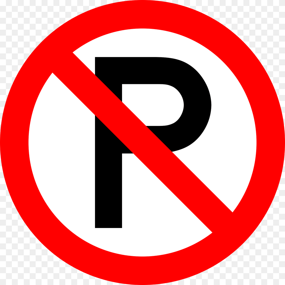 No Parking Sign In Indonesia Clipart, Symbol, Road Sign Png Image