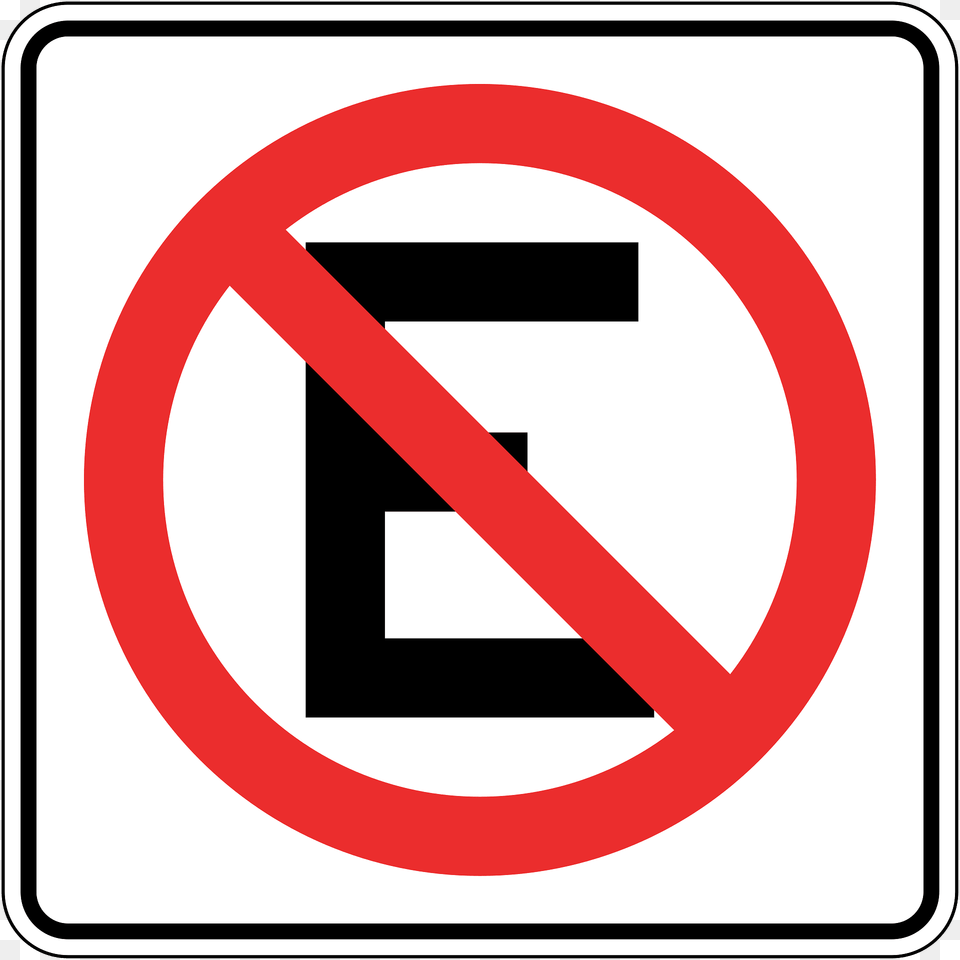 No Parking Sign In Panama Clipart, Symbol, Road Sign Free Png Download