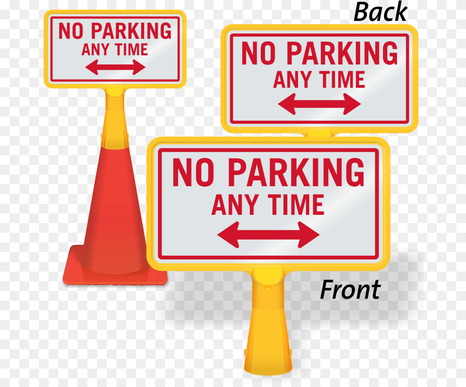 No Parking Signs For Cones, Sign, Symbol, Road Sign Free Png