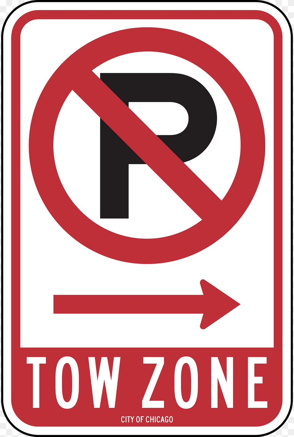 No Parking Tow Zone Chicago Clipart, Sign, Symbol, Road Sign, First Aid Png Image