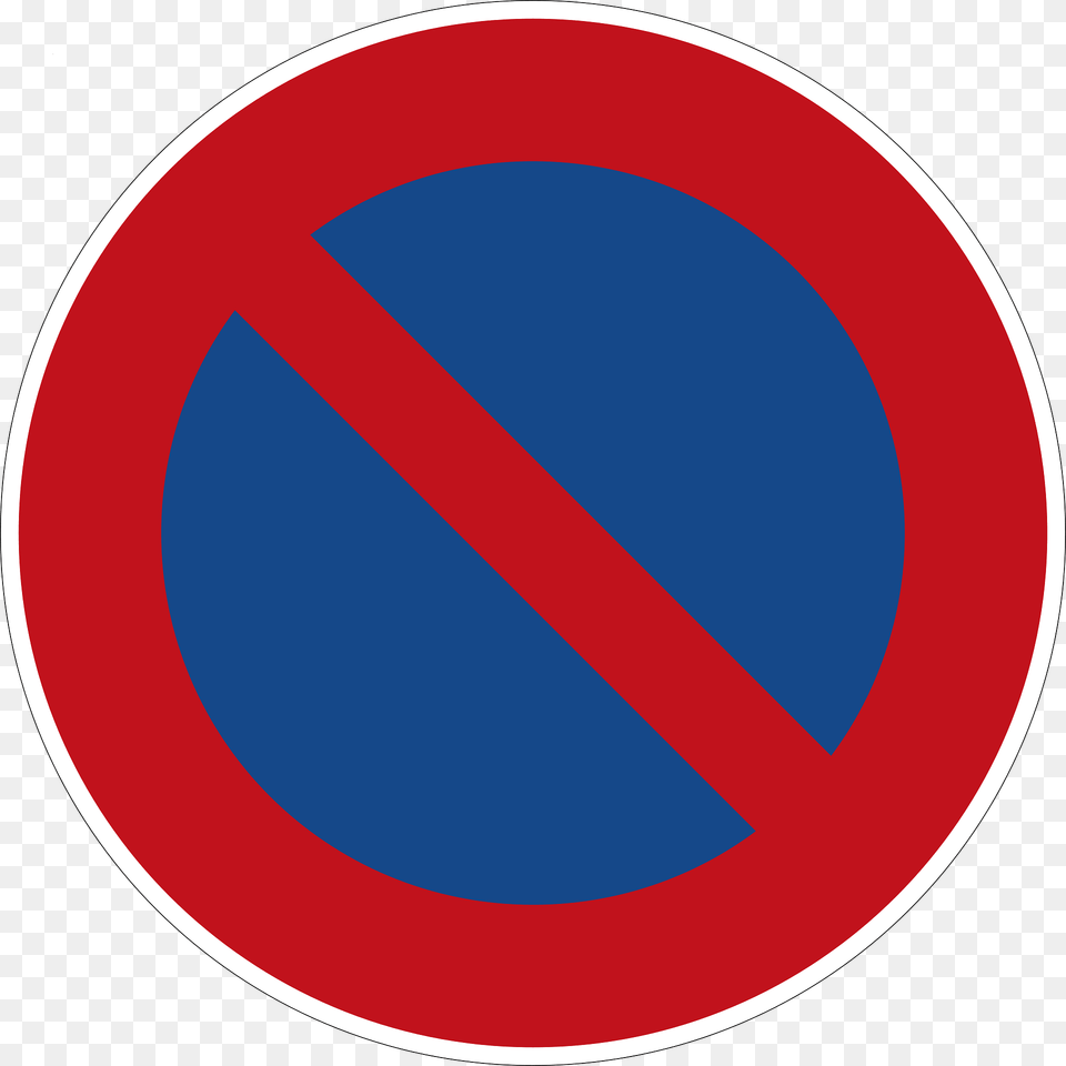 No Parking Waiting Is Allowed Clipart, Sign, Symbol, Road Sign, Disk Free Png Download