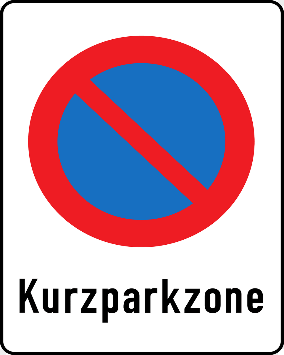 No Parking Zone Sign In Austria Clipart, Symbol, Road Sign Png