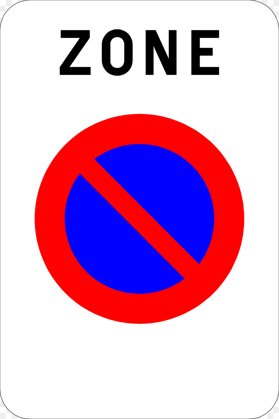 No Parking Zone Sign In Belgium Clipart, Symbol, Road Sign Free Png Download