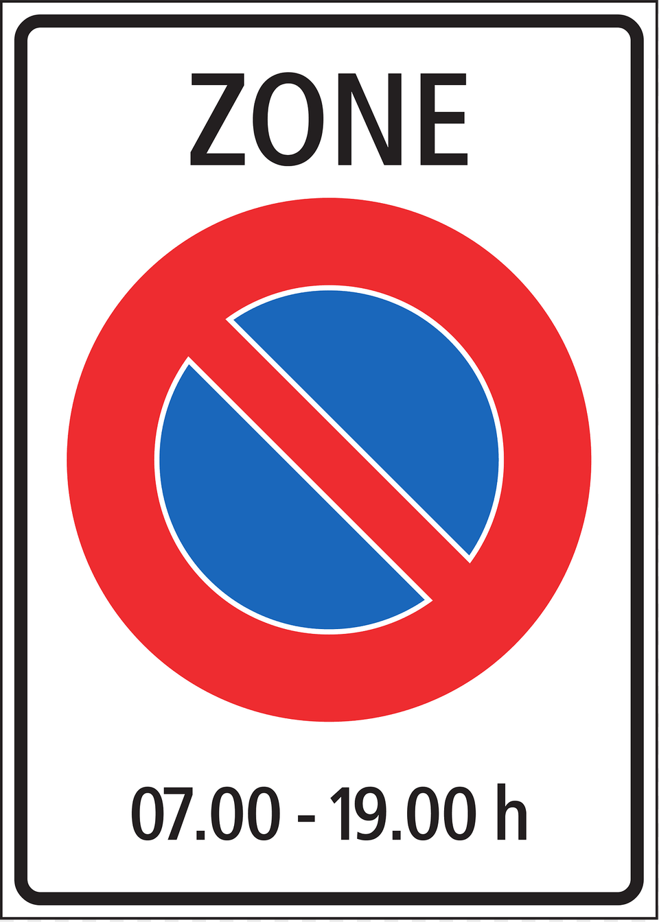 No Parking Zone Sign In Switzerland Clipart, Symbol, Road Sign Free Transparent Png