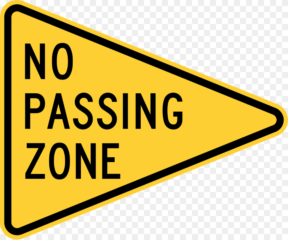 No Passing Zone Road Sign, Symbol, Road Sign Free Png Download