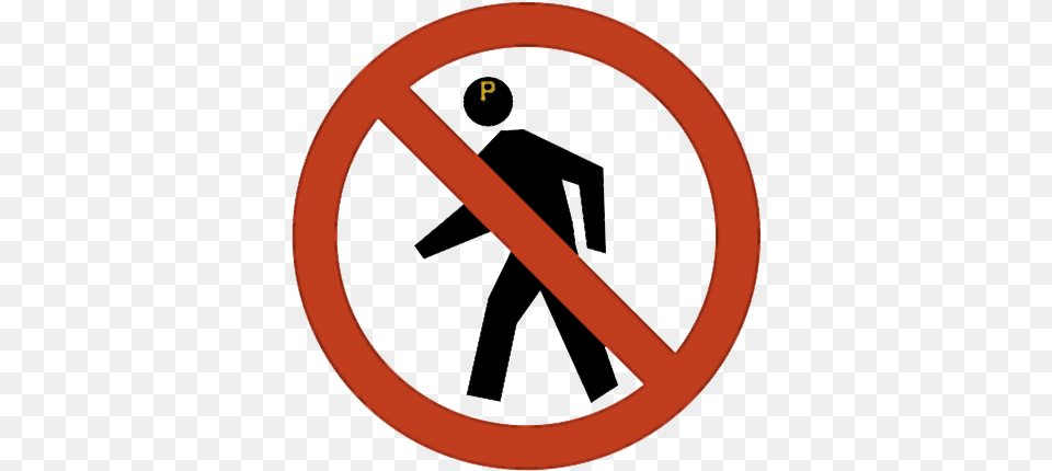 No Pedestrian Crossing Sign Can T Walk Symbol, Road Sign, Disk Free Transparent Png