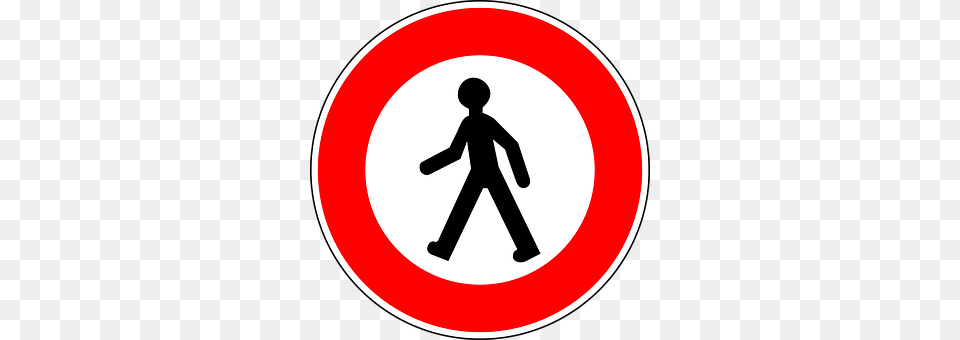 No Pedestrians Sign, Symbol, Person, Road Sign Free Png