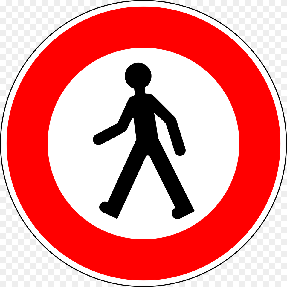 No Pedestrians Clipart, Sign, Symbol, Person, Road Sign Free Png Download