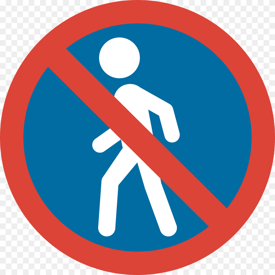 No Pedestrians Emoji Clipart, Sign, Symbol, Road Sign Free Transparent Png