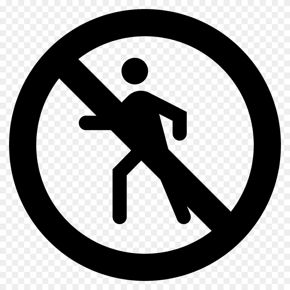 No Pedestrians Emoji Clipart, Sign, Symbol Free Transparent Png