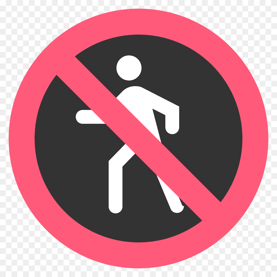 No Pedestrians Emoji Clipart, Sign, Symbol, Road Sign Free Png