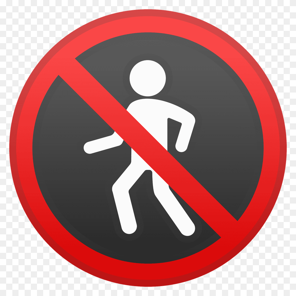 No Pedestrians Emoji Clipart, Sign, Symbol, Road Sign Free Transparent Png