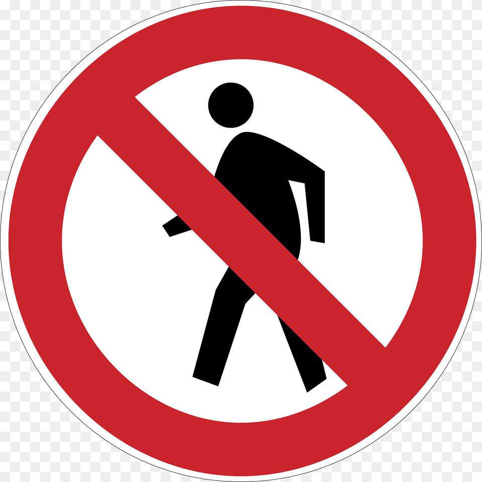 No Pedestrians Sign In Argentina Clipart, Symbol, Road Sign Png