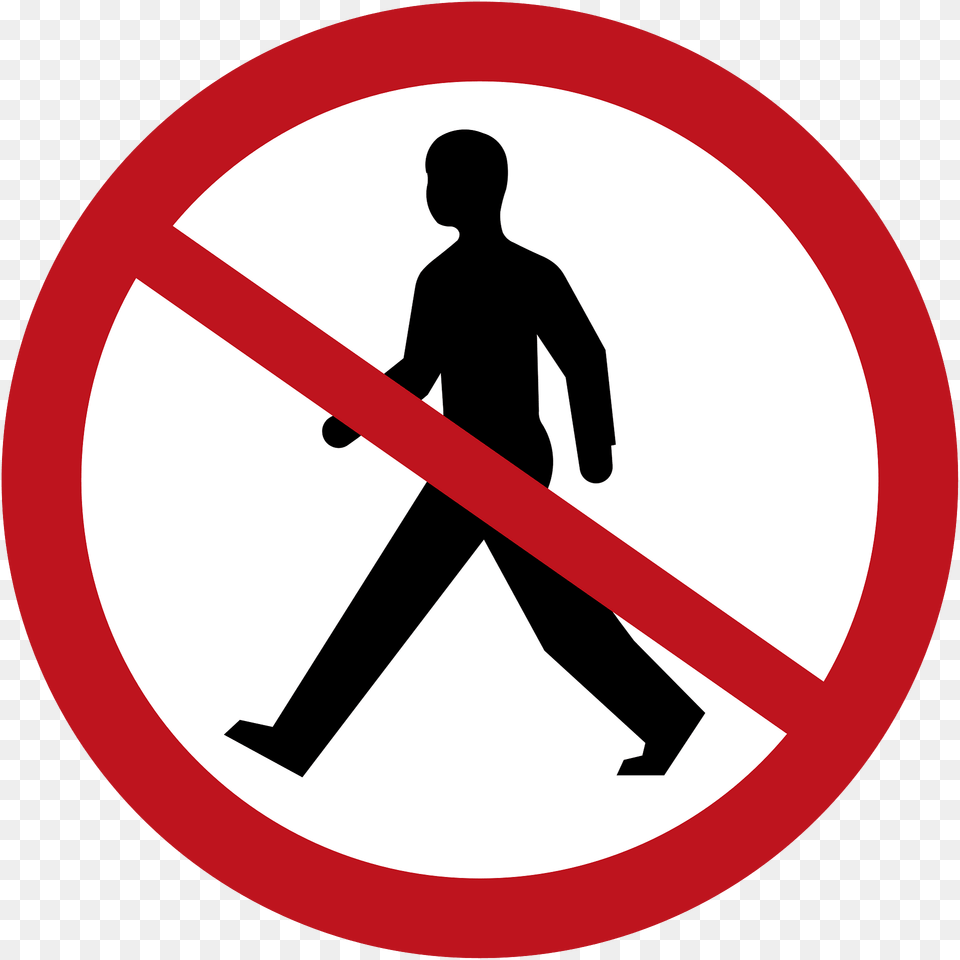 No Pedestrians Sign In Jamaica Clipart, Symbol, Adult, Male, Man Free Transparent Png