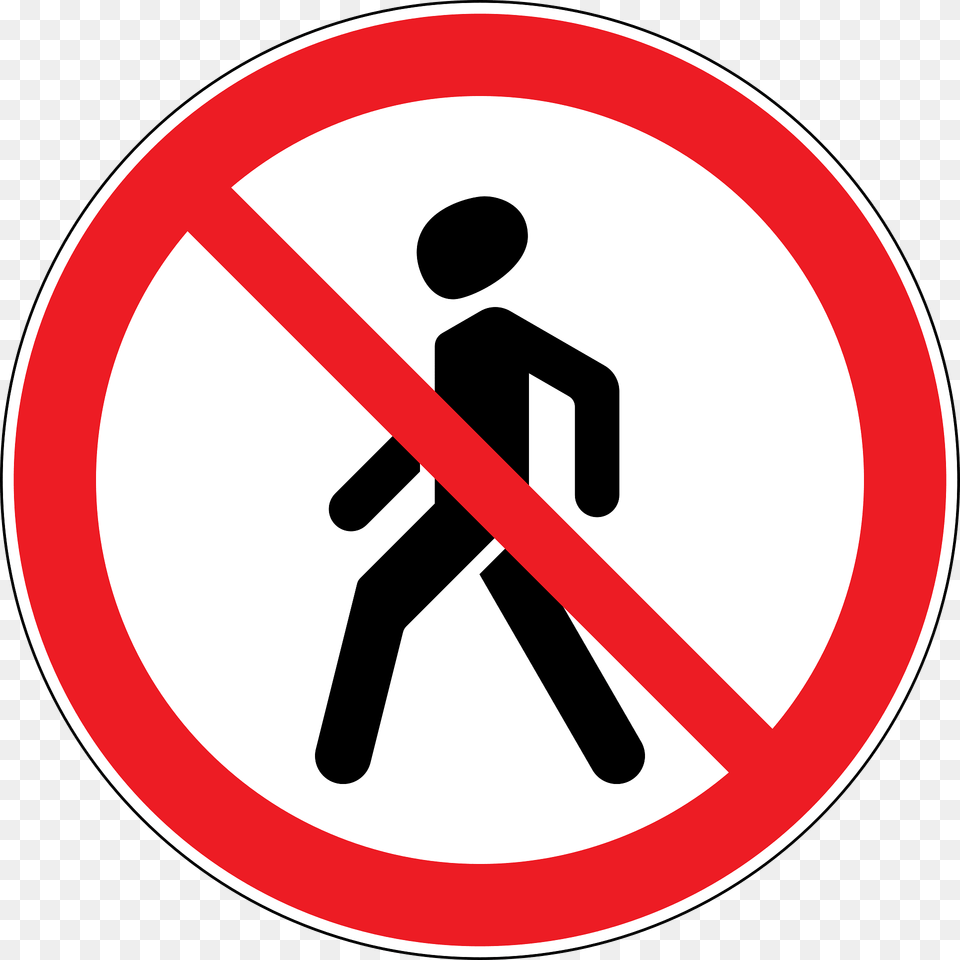 No Pedestrians Sign In Moldova Clipart, Symbol, Road Sign Png Image