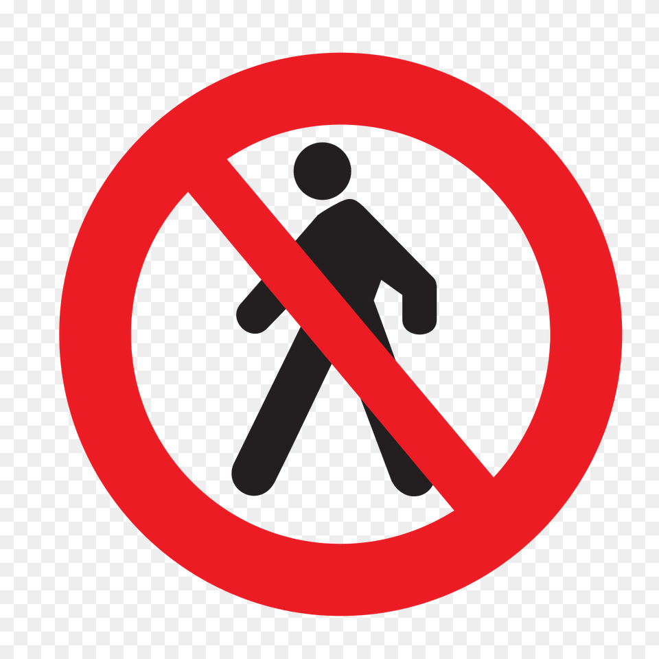 No Pedestrians Sign In Uruguay Clipart, Symbol, Road Sign Png Image