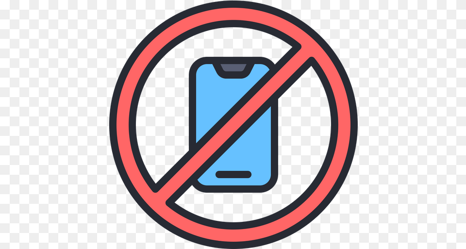 No Phone Icon Of Colored Outline Style Available In Svg No Phone Icon, Electronics, Mobile Phone, Symbol Png Image