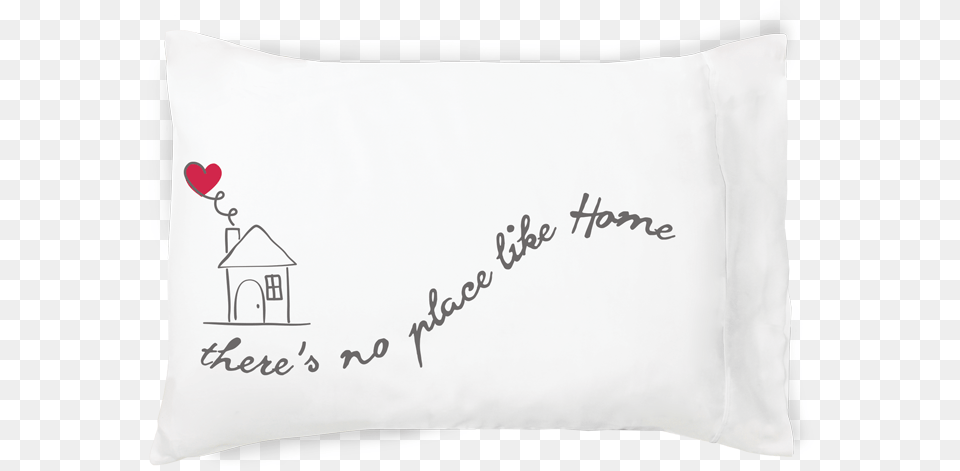 No Place Like Home Pillowcase Red Heart Cushion, Home Decor, Pillow, White Board Png