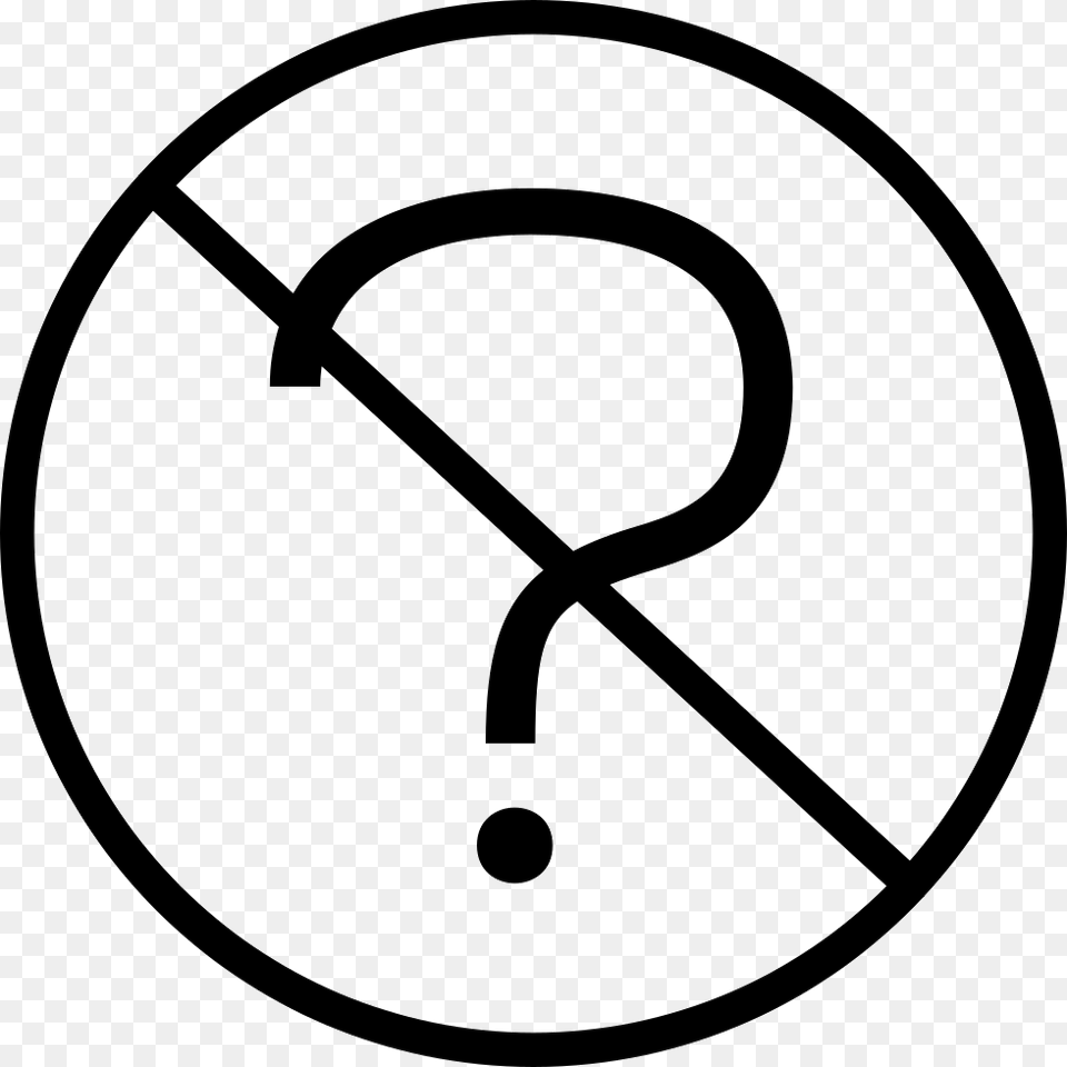 No Questions No Questions Icon, Symbol, Text Free Png