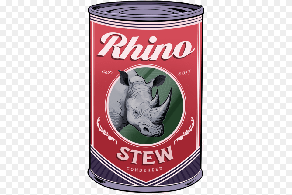 No Rhinos Were Harmed In The Making Of This Logo, Tin, Can, Aluminium, Canned Goods Free Transparent Png