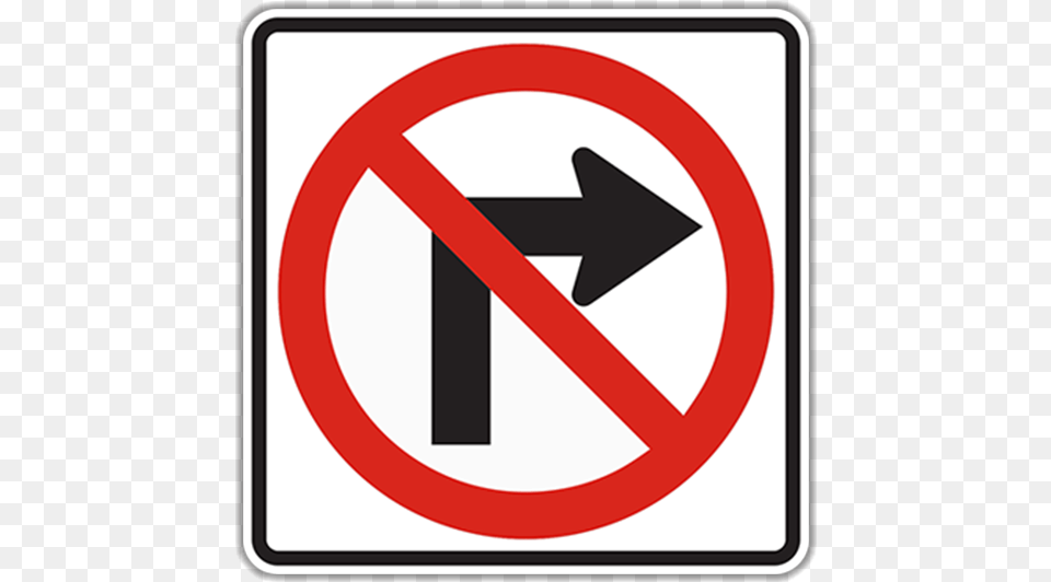 No Right Turn Flash Cards Of Traffic Signals, Road Sign, Sign, Symbol Free Transparent Png