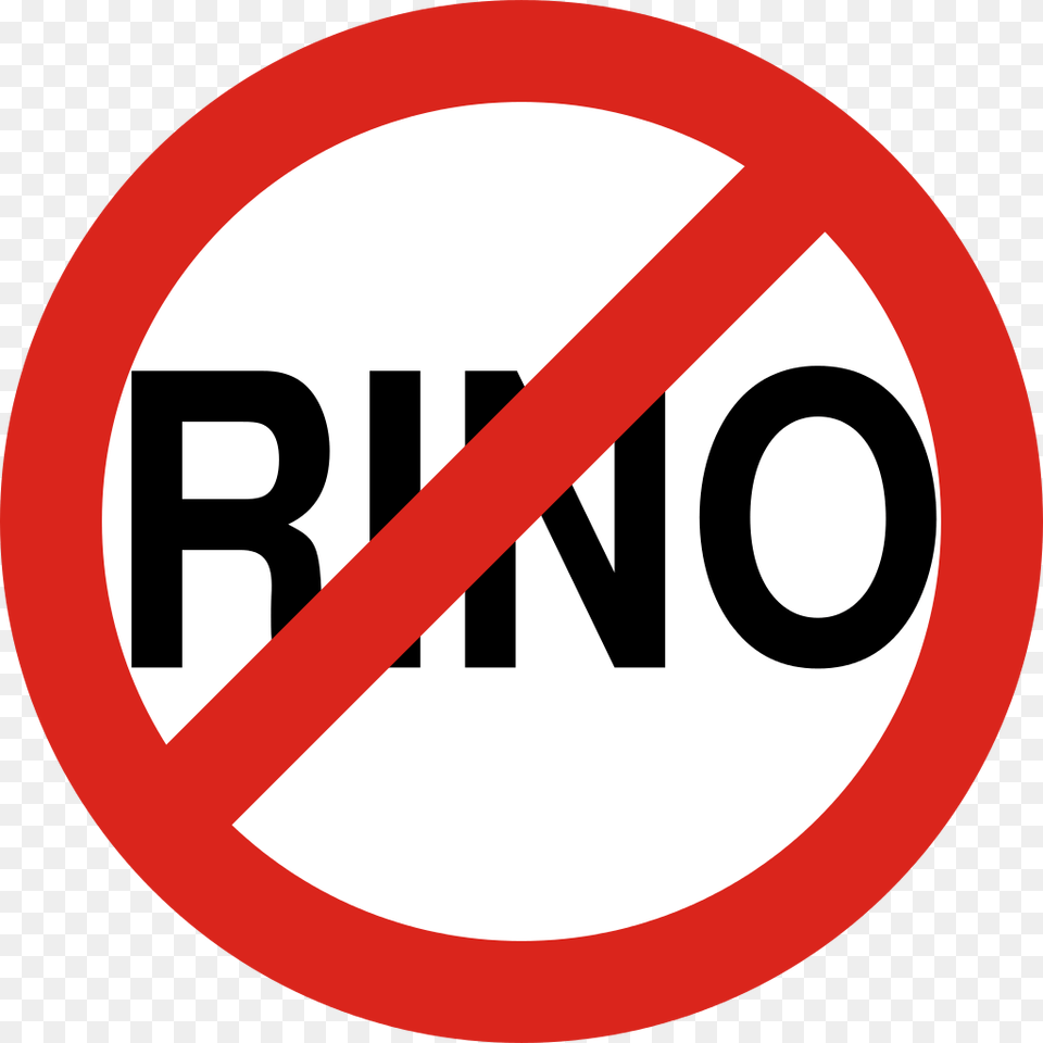 No Rino, Sign, Symbol, Road Sign Png Image