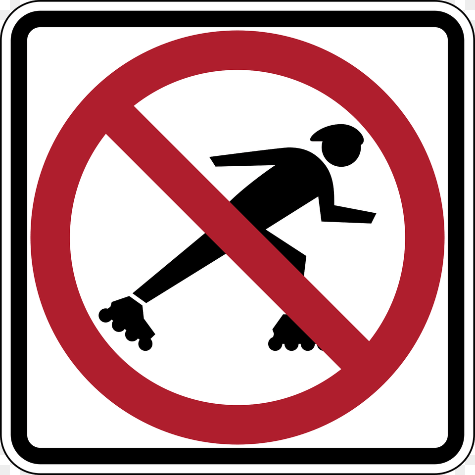 No Rollerblading Clipart, Sign, Symbol, Road Sign Png Image