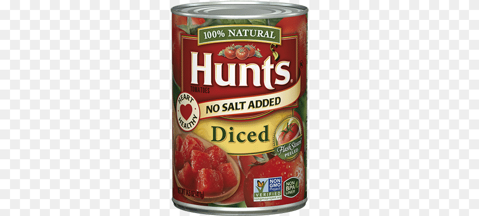 No Salt Added Hunts Stewed Tomatoes, Aluminium, Tin, Can, Canned Goods Png