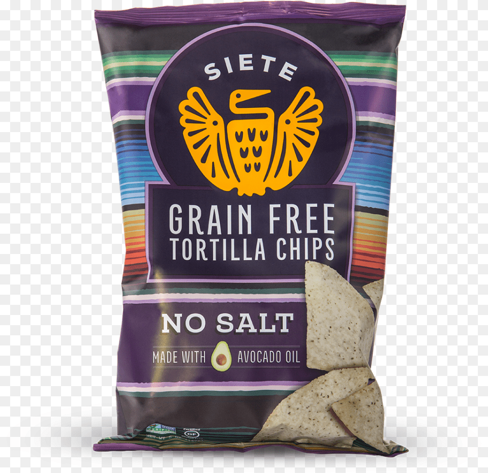 No Salt Grain Tortilla Chips Siete Grain Tortilla Chips, Bread, Food, Powder, Snack Png Image