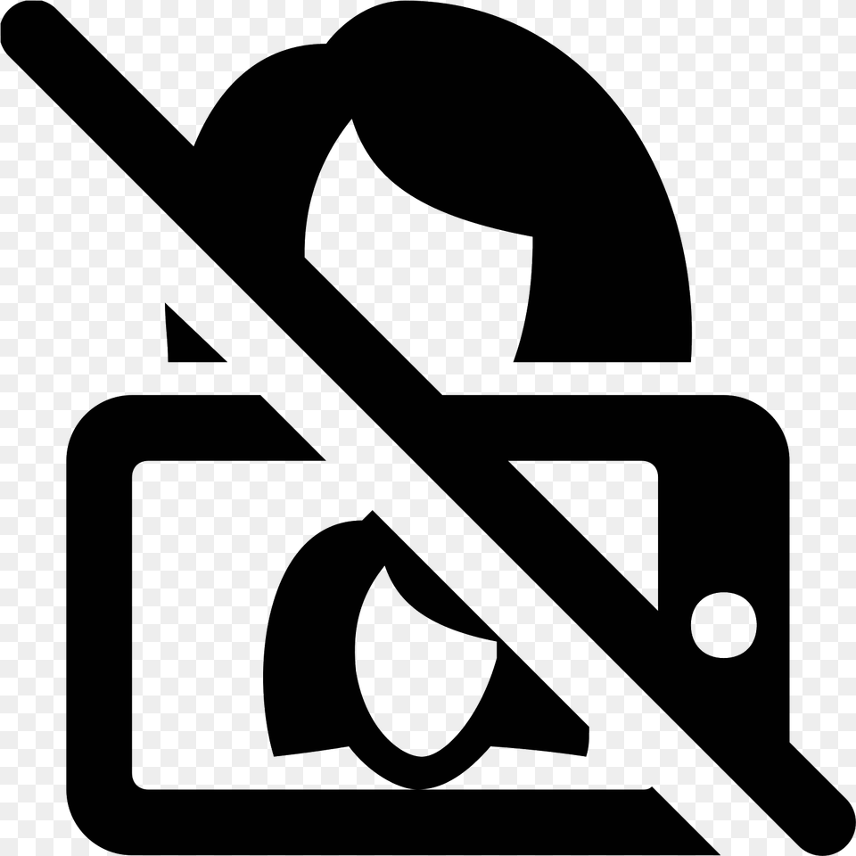 No Selfie Icon Icon, Gray Png Image