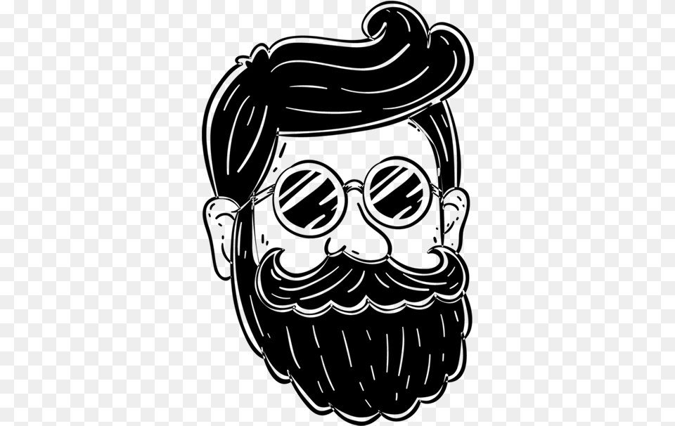 No Shave November Cartoon, Gray Png Image