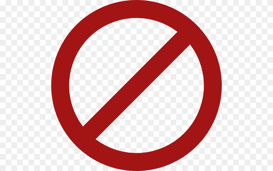 No Sign With Transparent Background Red Circle Cross, Symbol, Road Sign, Disk Png