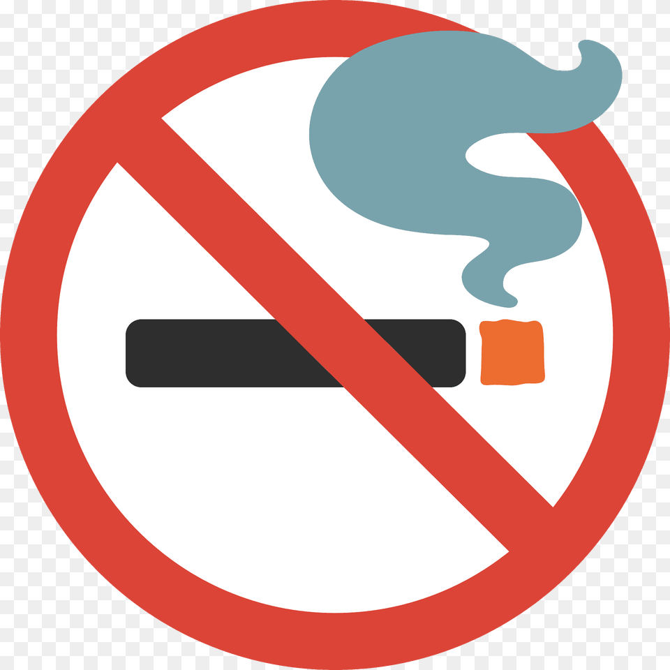 No Smoking Emoji Clipart, Sign, Symbol, Road Sign Free Png