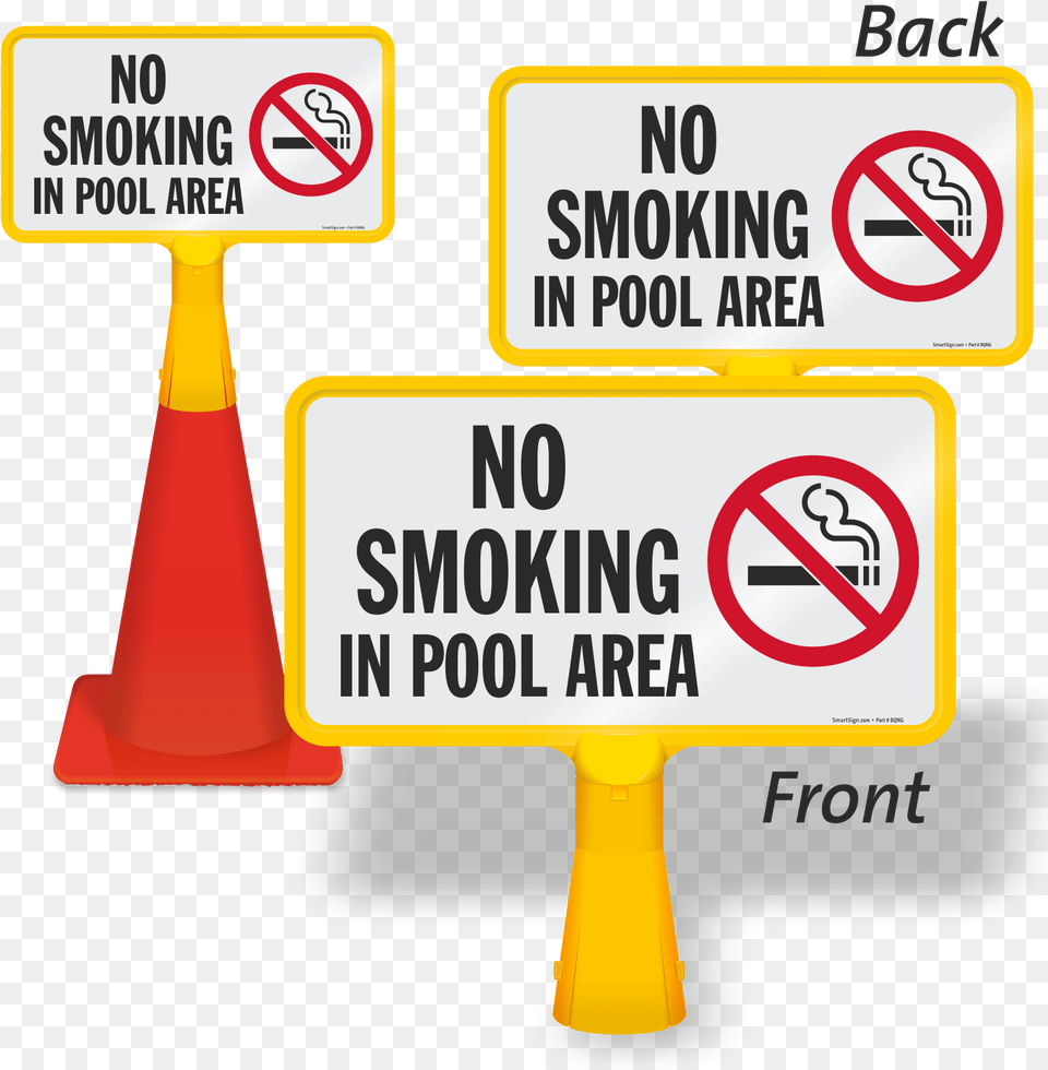 No Smoking In Pool Area Coneboss Sign Sku Cb 1248 Smoking Sign, Symbol, Road Sign Free Png