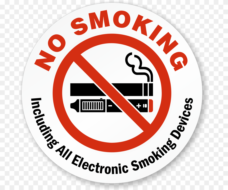 No Smoking Including All Electronic No Smoking Or Electronic Cigarette Use, Sign, Symbol, Logo, Sticker Png Image
