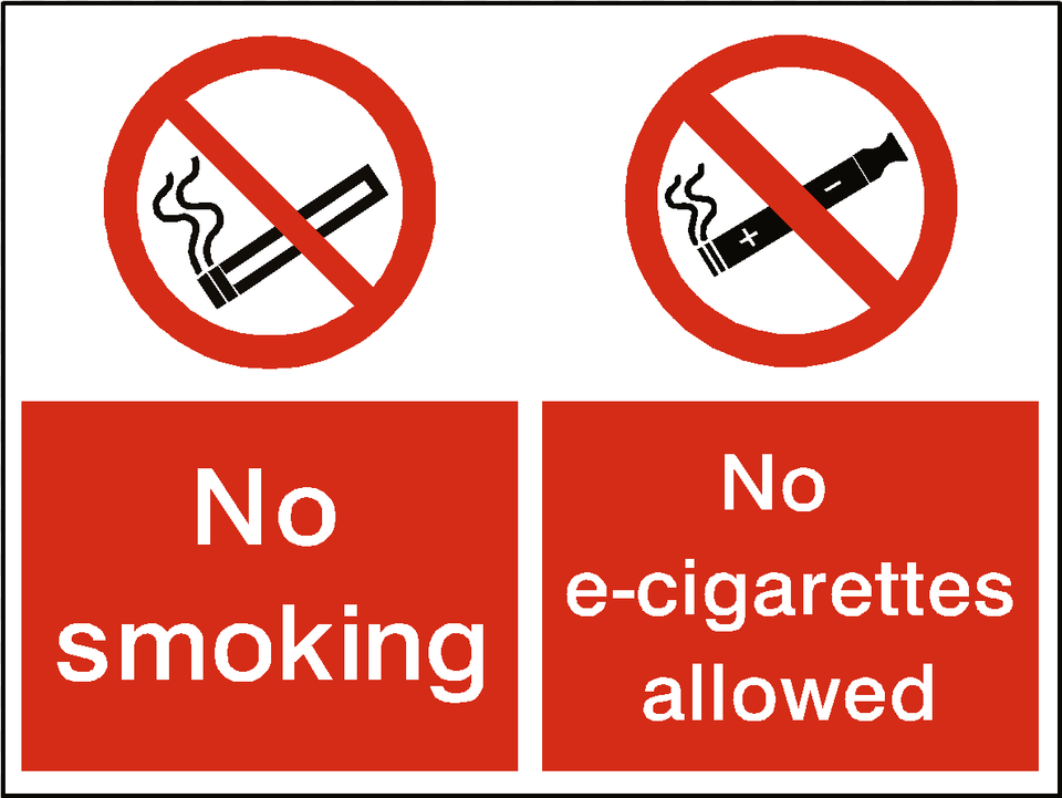 No Smoking No E Cigarette Dual Sticker No Smoking Signs Uk, Sign, Symbol, Road Sign, Dynamite Free Png