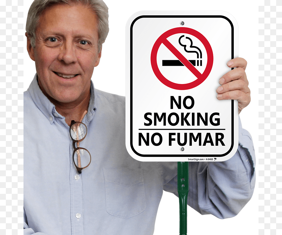 No Smoking No Fumar Sign Smoking Signs, Symbol, Person, Man, Male Png